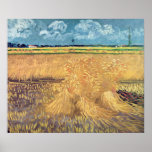 Wheatfield with Sheaves, 1888 Print