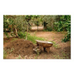 Wheel Barrow Next To Soil Heap Art Photo