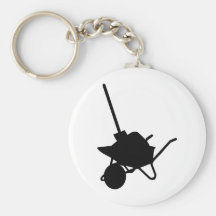wheelbarrow and shovel key chain