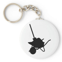 wheelbarrow and shovel key chain
