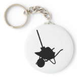 wheelbarrow and shovel keychains