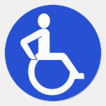 Wheelchair Accessibility Sign Round Sticker