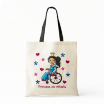 Wheelchair Princess Tote Bags
