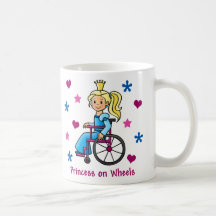 Wheelchair Princess Coffee Mugs