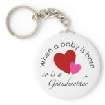 When a baby is born, so is a Grandmother keychains