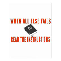 WHEN ALL ELSE FAILS POSTCARDS