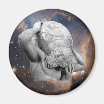When Atlas Shirked Medallion Fridge Magnets