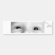When Birds Attack Helmet Sticker - Baby Eyes Bumper Stickers