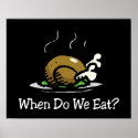 When Do We Eat Thanksgiving Turkey Poster posters