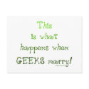 When Geeks Marry postcards
