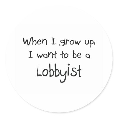 When I grow up I want to be a Lobbyist Round Sticker by professions