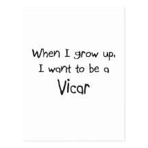 When I grow up I want to be a Vicar Postcard