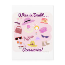 When in doubt accessorise! postcard