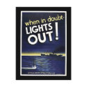 When In Doubt Lights Out! postcards