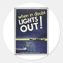 When In Doubt Lights Out! Sticker