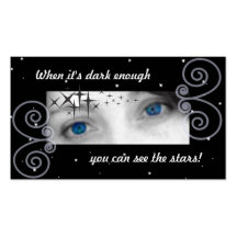 When it's dark enough you can see the stars business card template