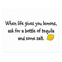 When life gives you lemons post card