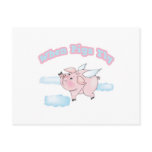 when pigs fly postcard