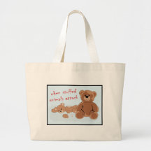 when stuffed animals attack canvas bags