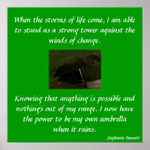 When the storms of life come poster