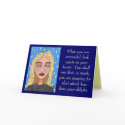 When you are sorrowful... - card