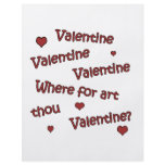 Where Art Thou Valentine? flyers