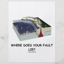 Where Does Your Fault Lie? (Geology Humour) Full Color Flyer