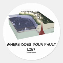 Where Does Your Fault Lie? (Geology Humour) Stickers