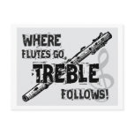 Where Flutes Go - Treble Follows postcards