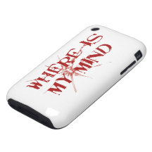 Where Is My Mind - Cracked Glass Red Messy Letters iPhone 3 Tough Cover
