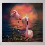Where The Wild Flamingo Grow Poster/Print