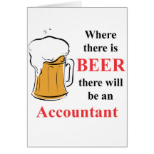 Where there is Beer - accountant Cards