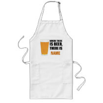 Where There is Beer, There is Name BBQ Apron