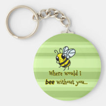 Where would I bee without you Keychains