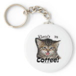Where's my Coffee Cat keychains