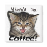 Where's my Coffee Cat magnets