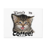 Where's my Coffee Cat postcards