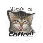 Where's my Coffee Cat stickers