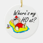 Wheres My Ho At Santa Claus Christmas Ornaments