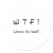 Where's The Food? Round Sticker
