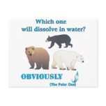 Which one will dissolve in water Polar Chemistry postcards