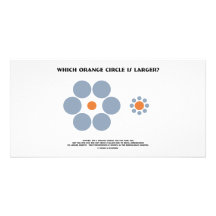 Which Orange Circle Is Larger? (Ebbinghaus) Customised Photo Card