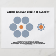 Which Orange Circle Is Larger? (Optical Illusion) Flyer