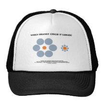 Which Orange Circle Is Larger? (Optical Illusion) Mesh Hat