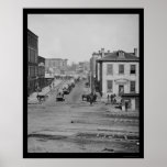 Whiehall Street & Tracks in Atlanta, GA 1864 Poster