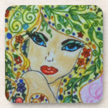Whimsey Hair. Coaster