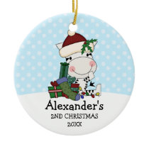 Whimsical 2nd Christmas Santa Zebra Personalised