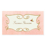 Whimsical and Feminine Pink Business Card