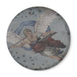 Whimsical Angel with trumpet - Renaissance magnets