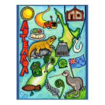 Whimsical Aotearoa Post Card
